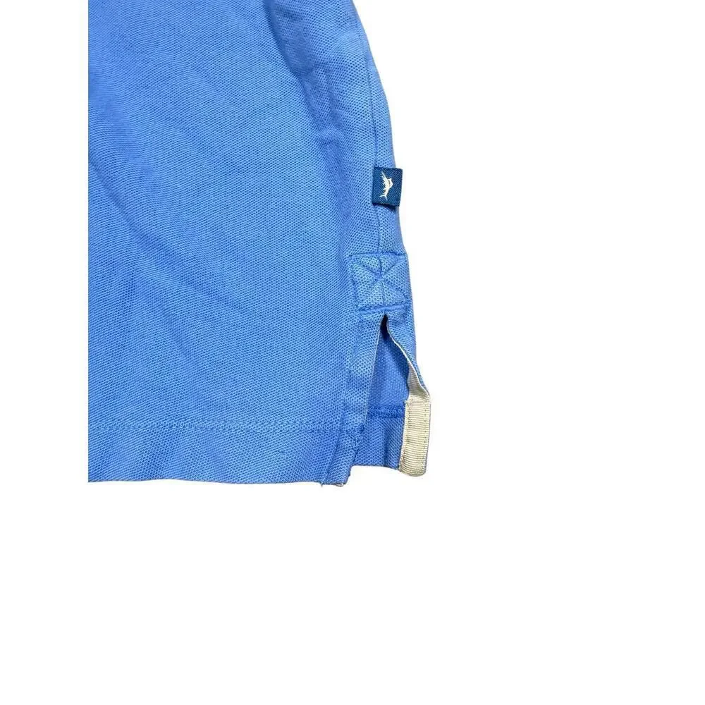 Tommy Bahama Blue Cotton Polo Shirt XL Short Sleeve Casual Comfort